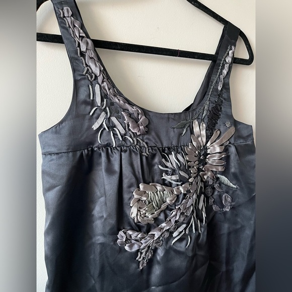 Anthropologie Mint’ Jodi Arnold 100% Silk Black Embellished Blouse - Size 4 - Picture 11 of 12